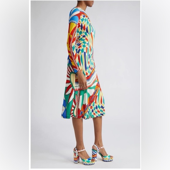 Dolce& Gabbana NWT Carretto Print Long
Sleeve Sheath Dress - Picture 4 of 7